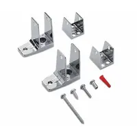 ASI GLOBAL Panel Bracket: Zinc, Bright, 3 1/4 in Overall Ht, 3 1/4 in Overall Wd (MPN 40-8515010)