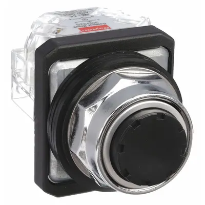 Dayton Extended Push Button Operator: Non-Illuminated, Extended Profile, Metallic - Extended-Length Push Buttons