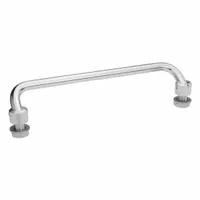 JW WINCO Folding Pull Handle: Threaded Holes, Steel, Silver, 7.09 in Mounting Hole Center to Center (MPN 425.2-ST-10-180-CR)
