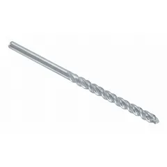 Round-shank masonry drill bit with a 3/8 in diameter, 6 in overall length, and 4 in maximum drilling depth. Designed for hammer drilling into brick, block, and concrete for anchoring, fastening, and through-hole applications.