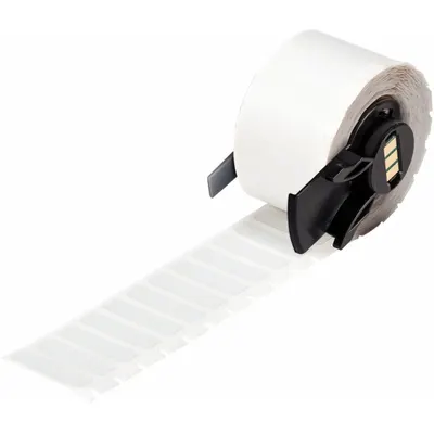 BRADY Pre-Cut Label Stock Roll: 9/32 in x 1 in, 1 in x 9/32 in, Polyester - Brady Precut Label Rolls
