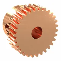 Worm Wheel: Reduction Ratio 15, Module m 0.5, Right Hand, 20° Pressure Angle, Bronze (MPN BG0.5-30R2)