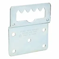 Adjustable mounting hanger with 5 holes, 3 3/4 in overall width. Used for securing equipment, piping, or conduit where precise positioning is required. Type Adj allows flexibility in installation