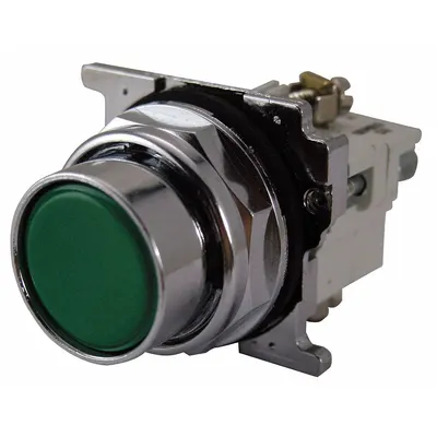 EATON Flush Push Button Operator: Non-Illuminated, Flush Profile, Metallic, 30 mm - Flush-Mount Push Buttons