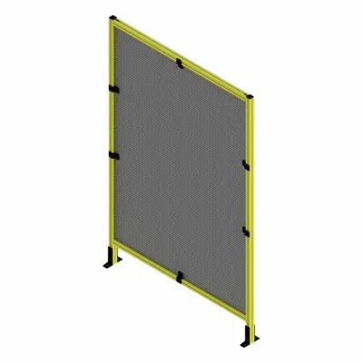 FAZTEK T-Slot Framing System Panel: Add-On, Yellow, 72 in H x 36 in W x 5 1/2 in D - Wire Mesh Panel Starter Kits