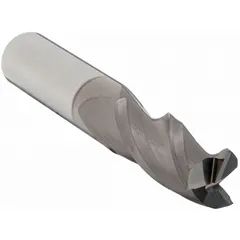 General purpose carbide square end mill with TiCN coating for increased wear resistance. Three-flute design provides efficient chip evacuation in slotting, profiling, and contouring operations. Mill diameter 1/8", length of cut 1/2", overall length 1-1/2". Suitable for milling metals and composites.