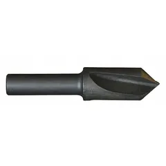 This 120° single-flute countersink is made from black oxide high-speed steel for heat resistance and reduced friction. With a 3/4 in body diameter, it is designed for fast, chatter-free cutting in metalworking applications such as creating conical recesses for flat-head screws and deburring holes in steel, aluminum, and other materials.