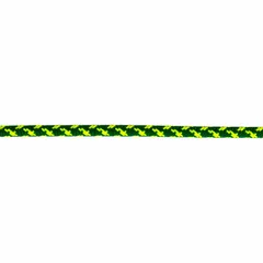 This static kernmantle rope is constructed with a nylon core and nylon sheath, offering minimal stretch under load. With a 6 mm diameter and 195 lb working load limit, it is suited for light-duty utility tasks such as securing loads, rigging, and industrial tie-downs.