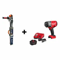 Railroad Spike Puller Kit: Battery Railroad Spike Puller, 1/2 in Drive Size, 12Ah Battery (MPN FTS20182-156 + 2967-20 + 48-59-1300)