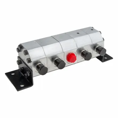 CHIEF FLOW DIVIDER 4 SECTION: #8 SAE, 1.7 gpm to 6.9 gpm, Flow Divider - Rotary Gear-Type Flow Dividers