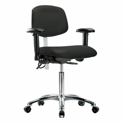 OEM Vinyl ESD & Cleanroom Task Chair with Arms - Vinyl ESD & Cleanroom Chairs