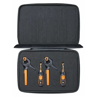 TESTO Smart Refrigerant Probe Kit: Pressure/Temp, Pressure/Temp, -40°F to 302°F - Wireless Refrigeration Diagnostic Kits