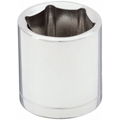 WESTWARD Socket: Metric, 3/8 in Drive Size, 18 mm Socket Size, 6-Point, Std, Chrome - 3/8" Drive Hand Sockets