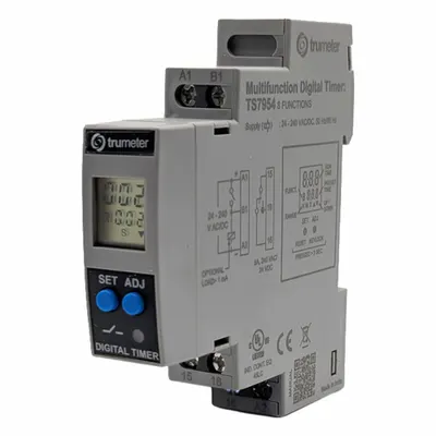 TRUMETER Time Delay Relay: 24 to 240V AC/DC - DIN Rail-Mounted Relays