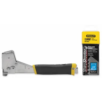 STANLEY Hammer Tacker: 13 in Overall Lg, For 3/8 in_1/2 in Staple Leg Lg - Hammer Tackers