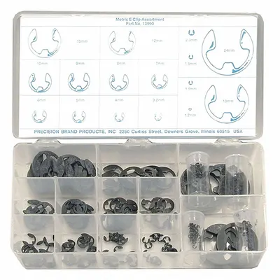 PRECISION BRAND 13990 Metric External Retaining Ring Assortment - External Ring Assortments