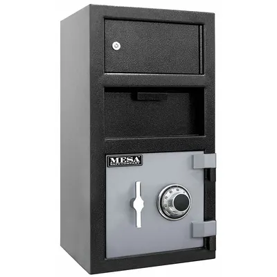 MESA SAFE Cash Depository Safe: Key Lock, 0.8 cu ft Capacity, Steel - Key Lock Depository Safes