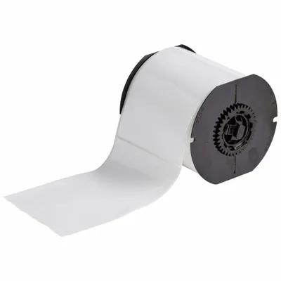 BRADY Pre-Cut Label Stock Roll: 6 in x 4 in, Acrylic, Permanent Adhesive, 300 Labels - Brady Thermal Transfer Precut Label Rolls
