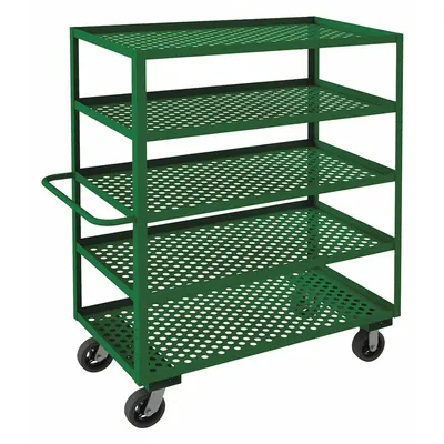 OEM Utility Cart: 2,000 lb - Flow-Through Utility Carts with Perforated Lipped Metal Shelves