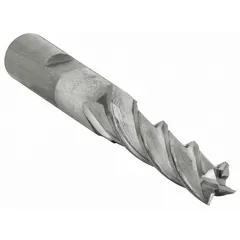 This CLEVELAND square end mill is made of high-speed steel with a TiCN coating for increased wear resistance. It has 4 flutes, a 7/16" mill diameter, and a 1-3/4" length of cut. Used for general-purpose milling of slots, profiles, and keyways in ferrous and non-ferrous materials.
