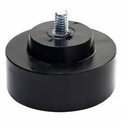 Replacement face and tip for hard striking applications. Made of hard black nylon with a threaded 5/16-18 connection and 1 in diameter. Suitable for assembly, maintenance, and metalworking tasks where a non-marring striking surface is required.