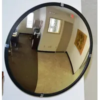 Convex Mirror: Round, Acrylic, 13 in Dia, Hardboard, Indoor, Mounting Bracket/Pivot Mount (MPN PLX-13)