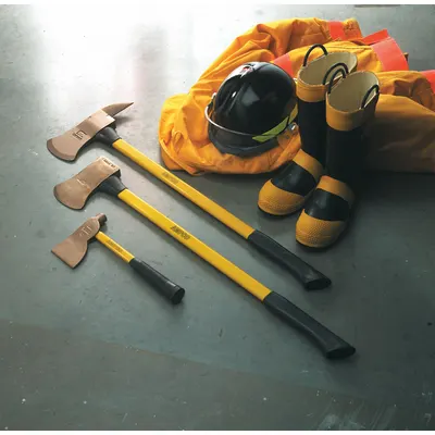 AMPCO Axe: 36 in Overall Lg, 5 in Cutting Edge Lg, 8 lb Head Wt, Aluminum Bronze - Non-Sparking Axes