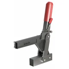 This nonreflective toggle clamp from DE-STA-CO features a flange base mounting and a 2.51 in arm length. It is designed for vertical hold-down applications in industrial fixturing and workholding, providing secure positioning and locking of parts during machining, welding, or assembly. The locking vertical handle ensures reliable clamping force in confined spaces.