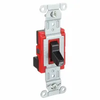 HUBBELL Wall Switch: Toggle Switch, Single Pole, Maintained, Black, 120/277V AC, 20 A (MPN SNAP1221PLBK)
