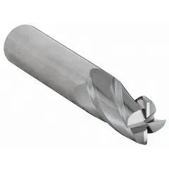 This CLEVELAND carbide square end mill is designed for high-speed machining of aluminum and non-ferrous materials. Its 4-flute construction provides efficient chip evacuation and a smooth finish. Suitable for milling slots, profiles, and cavities in industrial applications.