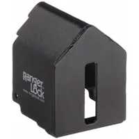RANGER LOCK Padlock Guard with Lock: Steel, Black, 4 in Guard Lg, 4 1/4 in Guard Wd (MPN RGEX-0L)