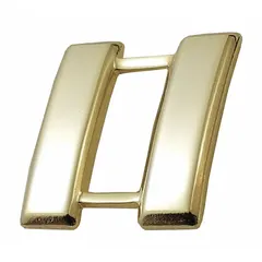 Metallic insignia featuring Capt. Bars - Smooth design in gold finish. Constructed of metal with a clutch pin attachment for securing to uniform collars or lapels. Measures 3/4 inch in width. Supplied as 1 piece.