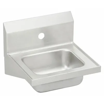 ELKAY Hand Wash Sink: 1 Stations, 6 in Bowl Dp, 12 in Bowl Lg, 9 3/4 in Bowl Wd - One-Station Wall-Mounted Hand Sinks without Faucets