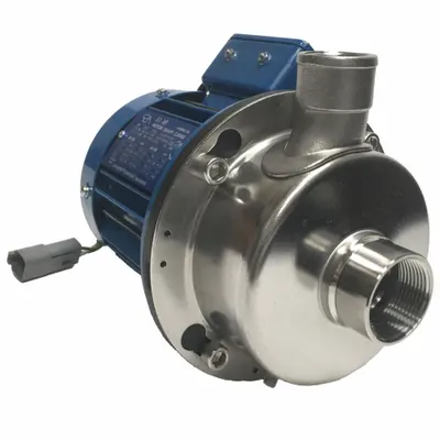 AMERICAN STAINLESS PUMPS Centrifugal Pump: 1 hp, 115/230V AC, 64 ft Max Head, 1 1/4 in, 1 in Intake and Disch - 1 to 1-1/2 HP Straight Centrifugal Pumps