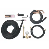 MILLER ELECTRIC TIG Torch Kit: Water-Cooled, W-400, 25 ft, Braided Rubber, 3-Piece, WP-18SC (MPN 300186)