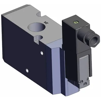 SMC Solenoid Air Control Valve: Three-Way / Two-Position, Single Solenoid, Female 1/2 NPTF - SMC VP Series Directional Control Valves
