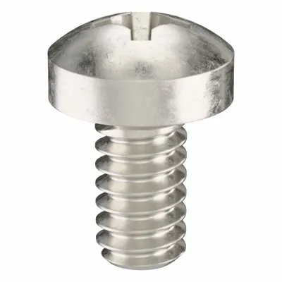 USA INDUSTRIALS Machine Screw: M1.6x0.35 Thread Size, 3 mm Lg, 316, Stainless Steel, Plain - Pan Head Machine Screws