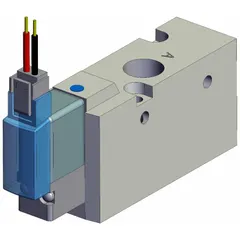 This SMC SYJ700 series directional control valve is a single solenoid, plug-in type with 24V DC operation and three ports. It is used to direct compressed air in automated pneumatic systems, such as industrial machinery, packaging lines, and assembly equipment.