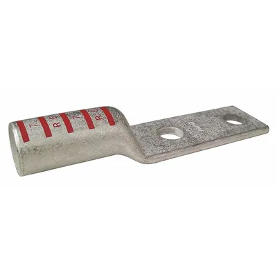 OEM Compression Lug: For 350 kcmil, Stranded Wire, 3/8 in Stud Size, Long - Two-Hole Compression Lugs