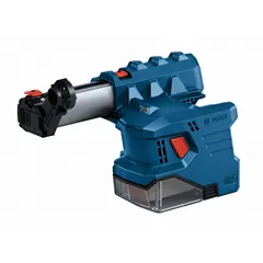 On-tool dust collection attachment designed for use with the GBH18V-22 SDS-Plus rotary hammer. Accepts drill bits up to 1/2 in diameter and includes a HEPA filter to capture debris at the source during drilling applications.