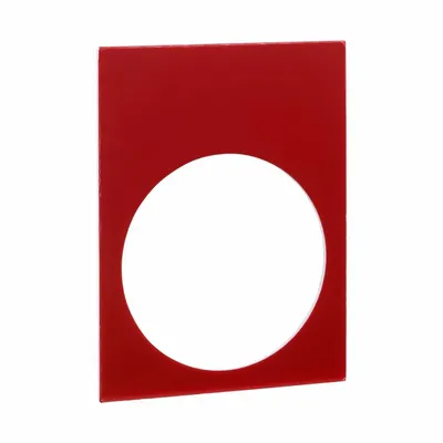 SCHNEIDER Legend Plate: 22 mm Panel Mounting Size, Rectangular - Push-Button Rings & Plates