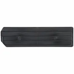 This divider is designed to subdivide large hopper bins into smaller compartments for organizing parts, tools, or components. It measures 20 7/8 inches by 5 7/8 inches and is black. The divider is not electrostatic discharge conductive. Compatible with AKRO-MILS model 30286.
