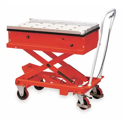 Dayton Scissor Lift Table: 990 lb Load Capacity, 40 in L x 20 in W, 46 3/4 in Max Lifting Ht - Easy-Transfer Scissor-Lift Tables