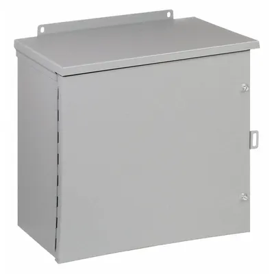 HOFFMAN Enclosure: Steel, 18 in x 18 in x 6 in, 3R, Solid Cover, Hinged - Steel Enclosures with Hinged Covers