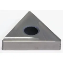 Triangle (T) indexable turning insert for turning operations on lathes. Suitable for roughing and finishing applications, handling various chip loads and surface finishes. Manufacturer part number TNPL331M-T1500A.