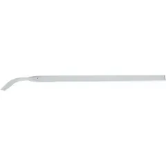 This rolling-head pry bar features a claw end for prying loose concrete forms and other embedded objects. With a 56-inch overall length, 1/2-inch bar width, and 3 1/8-inch end width, it provides leverage for demolition and construction tasks. Includes one nail slot for nail pulling.