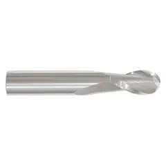 This general purpose carbide ball end mill features a TiN coating for enhanced wear resistance. With 2 flutes, 14 mm mill diameter, 32 mm length of cut, and 90 mm overall length, it is suitable for contouring, slotting, and profiling in mold and die work and general machining of materials such as steel and aluminum.