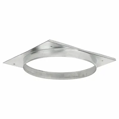 Dayton Round Duct Connector: Steel, Galvanized, 8 in x 8 in x 3/4 in - Replacement Parts for Bathroom Exhaust Fans