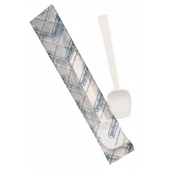 Polystyrene Lab Scoop & Spoon, 14.79 mL (1/2 fl oz), White, FDA Grade