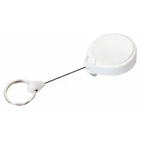 Badge Holder: Split Key Ring, Horizontal/Vertical, 3 in Overall Ht, 1 1/2 in Overall Wd, White (MPN 0053-005)
